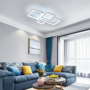 LED lustr s dálkovým ovládáním ELLA 85W, 4 čtverce, studené/teplé/neutrální světlo, stmívatelné, bílá