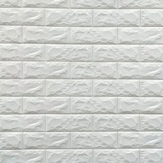 Set 10x Self -Adhesive 3D tapety bílé cihly měkké pěny, 70 cm x 77 cm x 2 mm