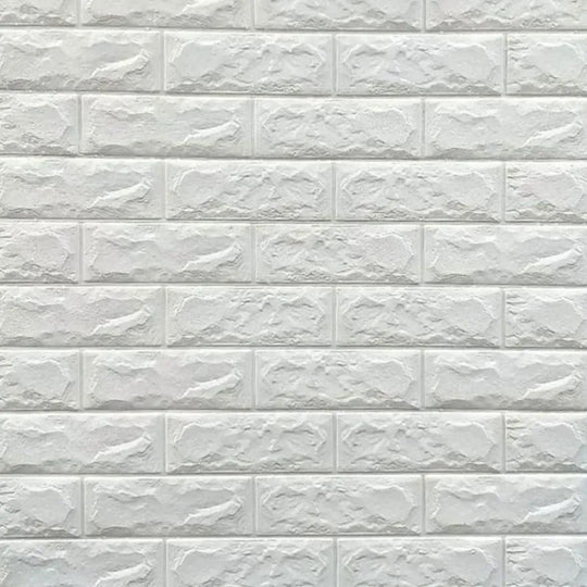 Sada 10x samolepicích 3D tapet Bílé cihly z měkké pěny, 70 cm x 77 cm x 2 mm 3D tapety Výchozí název Alessandro Design