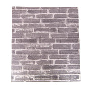 Set 10d 3D Self -Adhesivní šedé cihly z měkké pěny, 77 cm x 70 cm x 6mm