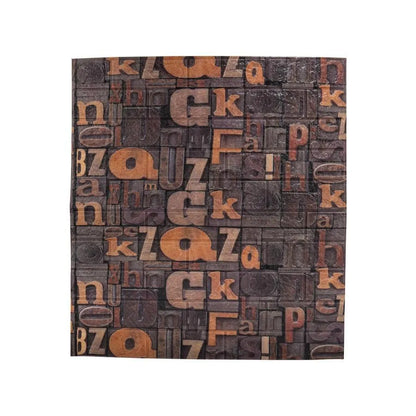 Sada 10D 3D Self -Adhesive Brown v měkké pěně, 80cmx70cmx6mm, tmavě hnědé písmena