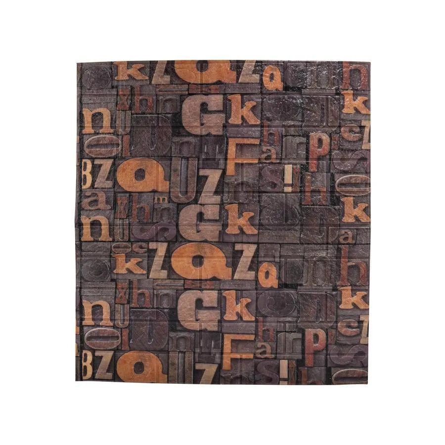 Sada 10D 3D Self -Adhesive Brown v měkké pěně, 80cmx70cmx6mm, tmavě hnědé písmena