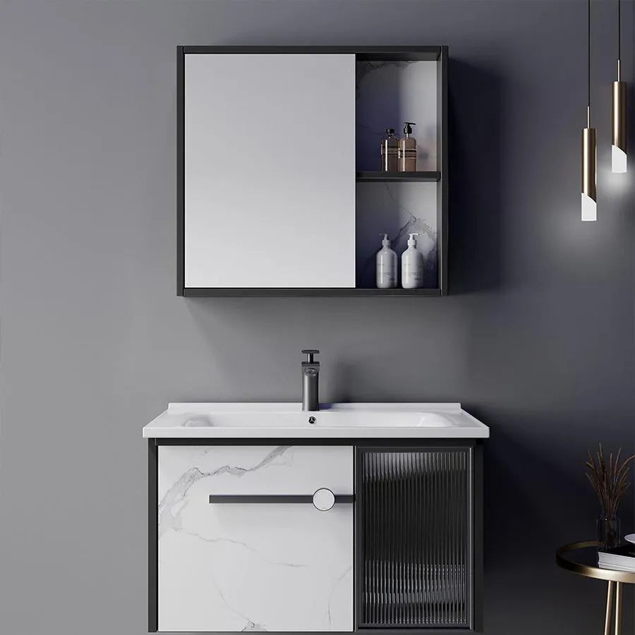 Koupelní nábytek sada 80x47cm 3 bílé -bílé kusy