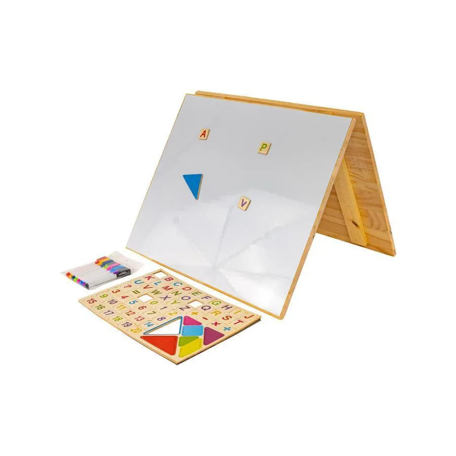 Montessori Multifunkční magnetický stůl s lovatory, 8 carioci, dřevo a plast