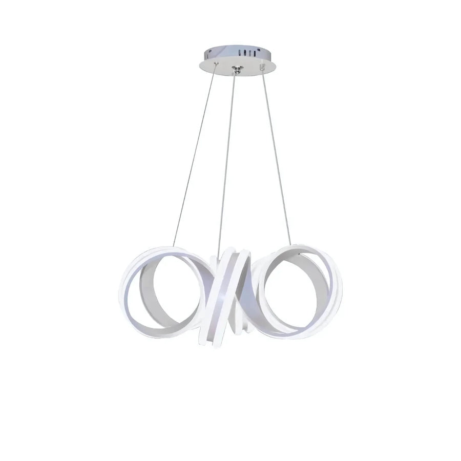 LED chtíč zavěšená s nekonečným dálkovým ovládáním, 180 W, nastavitelná výška, studená/horká/neutrální světlo, sedmikráska, bílá