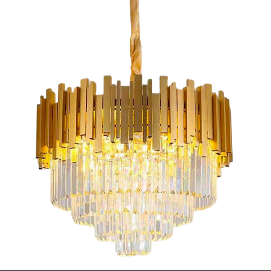 Diego Chanderier, průměr 49 cm, 5x E14 zlatý, nastavitelná výška