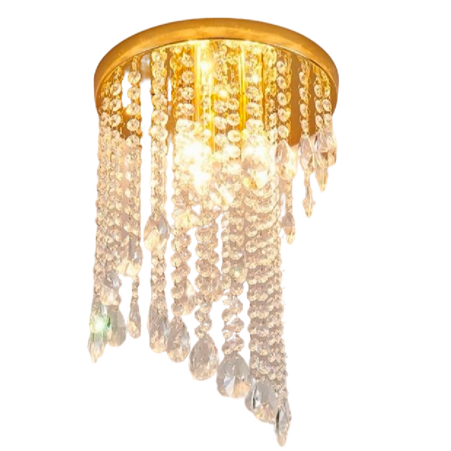 Crystal Ottavio Chandier, průměr 25 cm, 2*E14, kov, zlato