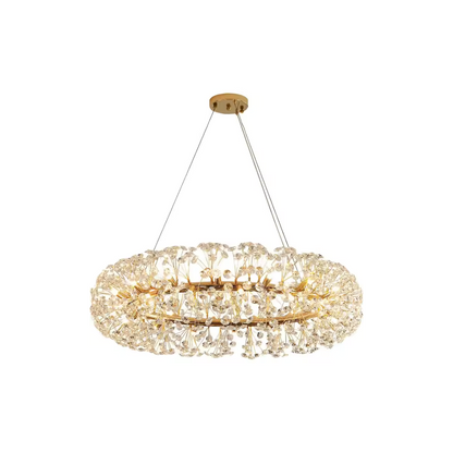 Crystal Chanderier minuta 12x G9, průměr 60 cm, lesklý zlatý, nastavitelná výška