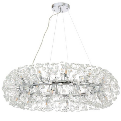 Crystal Chanderier minuta 12x G9, průměr 60 cm, lesklý chrom, nastavitelná výška