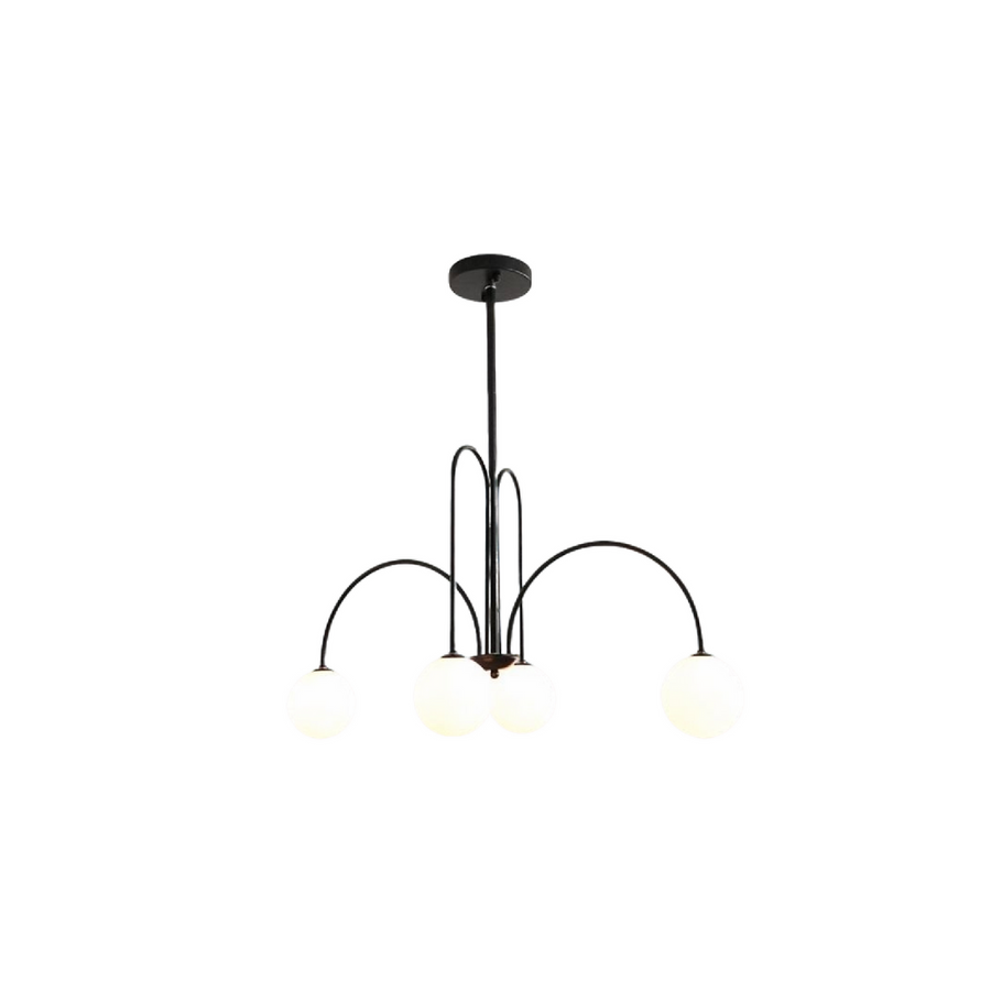 Torino Chanderier, 5*E27, černý, kov