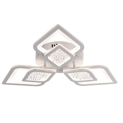 LED CHANDIER s dálkovým ovládáním Angiolo, 64W, 3 okvětní lístky, chladné/horké/neutrální světlo, nestabilní, bílé