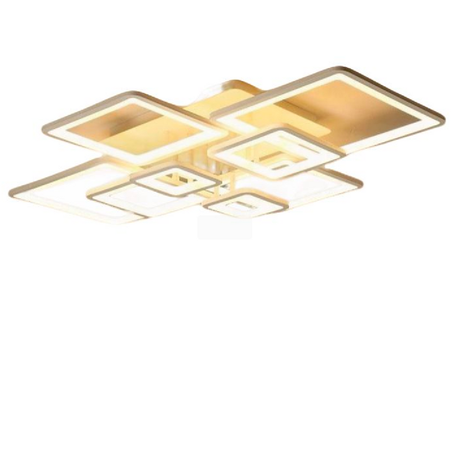 LED chtíč s dálkovým ovládáním, Ella, 8 čtverců, 203W, studené/horké/neutrální světlo, nestabilní, bílá