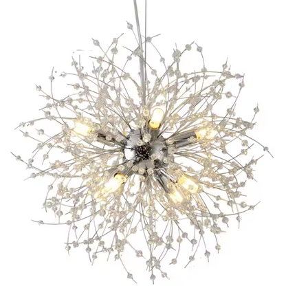 Schönbrunn Crystal Chandelier, 9x G9, průměr 49 cm, lesklý chrom, jasné osvětlení