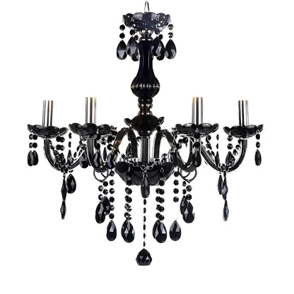 Crystal Cryedrich Chandelier, 5xe14, průměr 48 cm, černá, nastavitelná výška