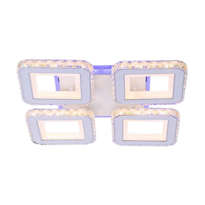 LED LED LEULA s dálkovým ovládáním, 79W, Chrome s bílým, kovem a krystalem, Daisy, RGB
