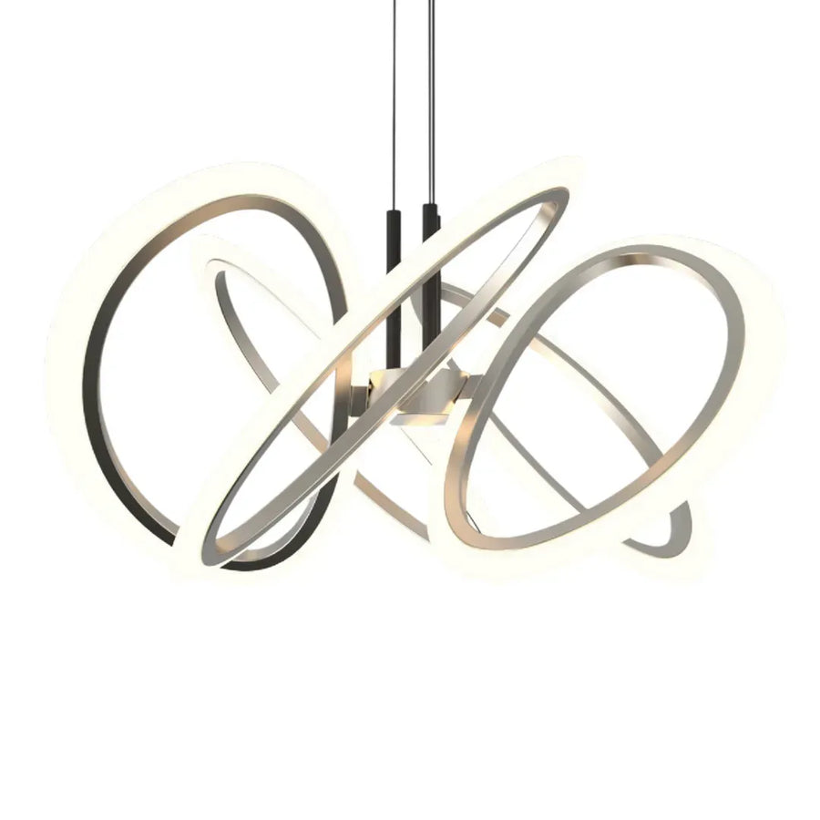 Lustra LED suspendata cu telecomanda RIMINI 80W, 5 Elemente, lumina Rece/Calda/Neutra, Dimabila, Auriu